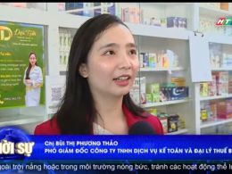 Bùi Thị Phương Thảo - Phó Giám đốc công ty BTL trả lời phỏng vấn trên đài truyền hình HTV7
